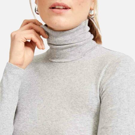 Basic Micro Rib Turtleneck